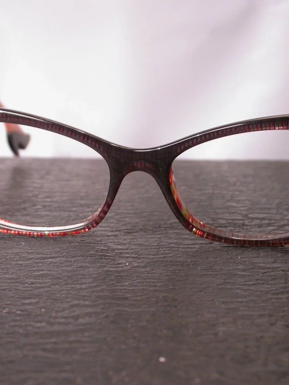 Face A Face Red Stripes Bocca Rock Stylish Eyeglasses Frames Hand Made in Italy